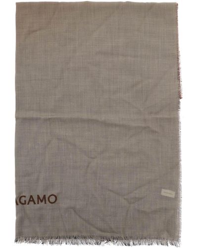 Ferragamo "gradient Cashmere And Silk Stole" - Gray