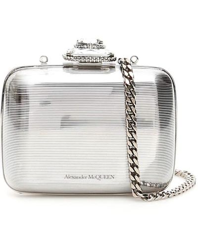 Alexander McQueen Mini Metal Clutch Bag - Metallic