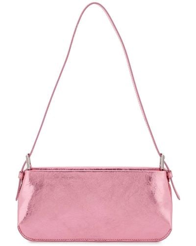 BY FAR Metallic Leather 'dulce' Shoulder Bag - Pink