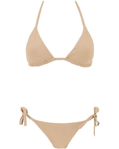 Fendi Ff Jacquard Bikini Set - White