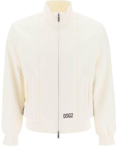 DSquared² Sweatshirt With Striped Bands - White