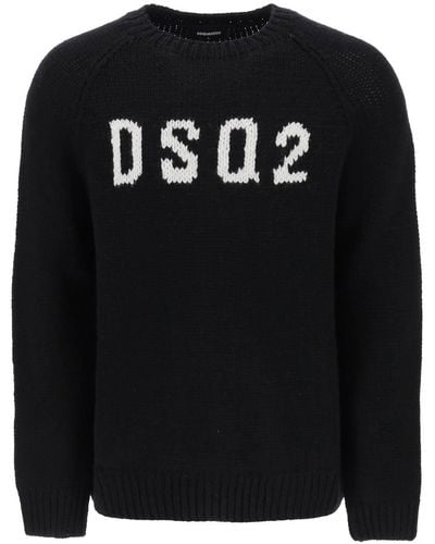 DSquared² Dsq2 Wool Jumper - Black