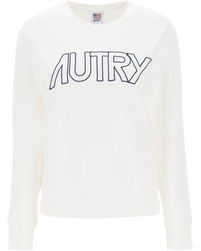 Autry Embroidered Logo Sweatshirt - White