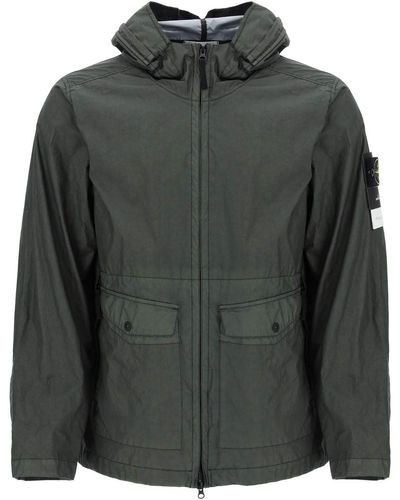 Stone Island Membrana 3l Tc Hooded Jacket - Black