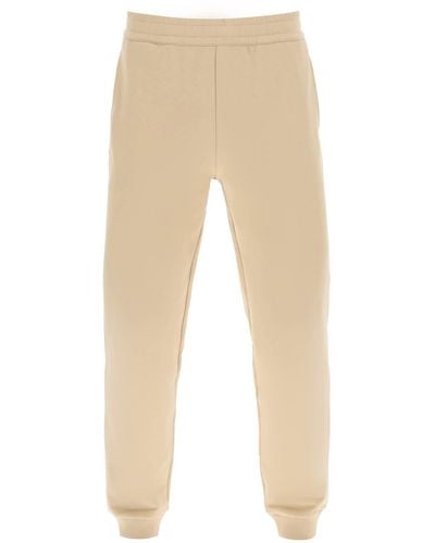 Burberry Cotton Joggers With Prorsum Label - Natural