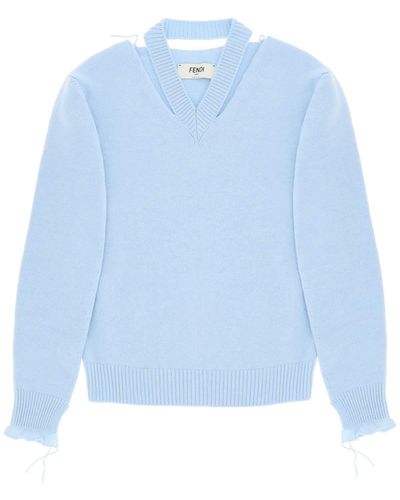 Fendi Cashmere Pullover - Blue