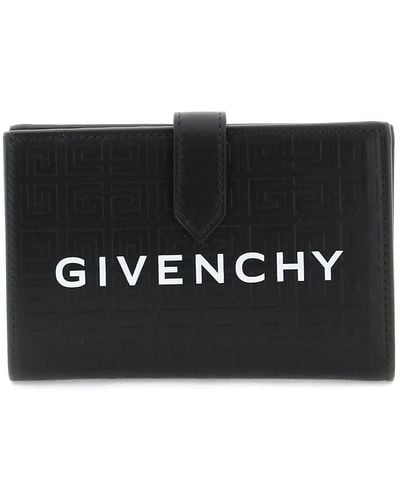 Givenchy 4G Leather G-Cut Wallet - Black