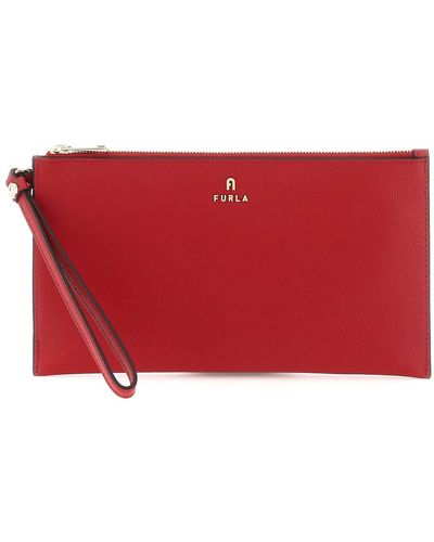 Furla 'camelia' Pouch Red Leather