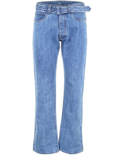 Prada Jeans With Triangle Logo - Blue