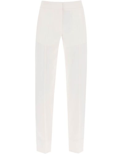 Givenchy Tailored Pants With Satin Bands - White