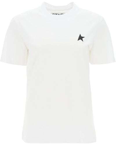Golden Goose Regular T-shirt With Star Logo - White