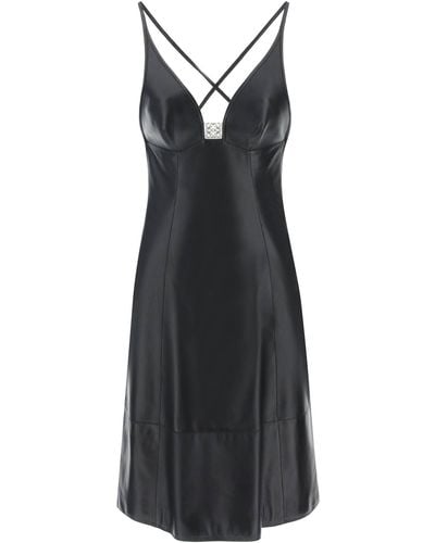 Loewe Anagram Nappa Midi Dress - Black