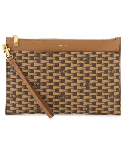 Bally Pennant Pouch - Brown