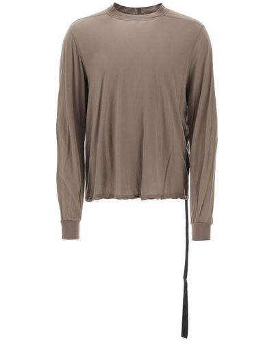 Rick Owens Drkshdw Long-Sleeved Jersey T-Shirt For - Brown