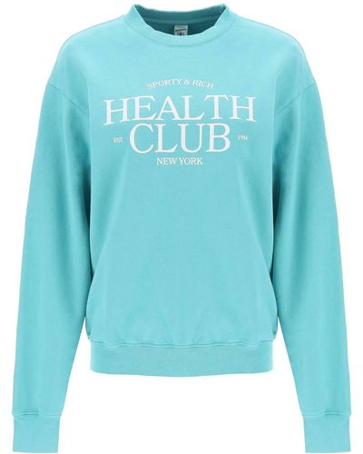 Sporty & Rich Felpa 'Sr Health Club' - Blu