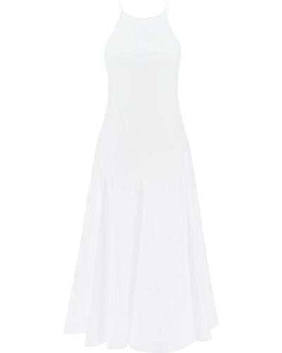 Sportmax Maxi Cactus Poplin Dress - White