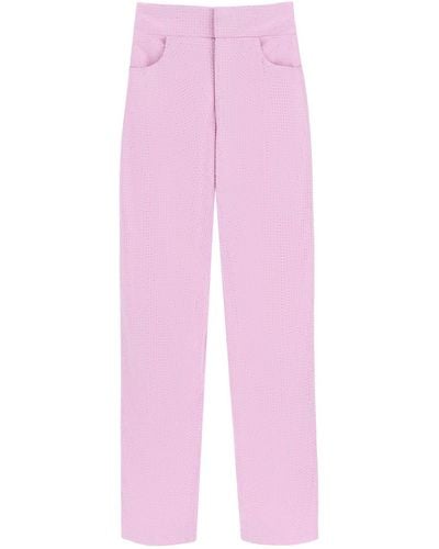 GIUSEPPE DI MORABITO Wide-leg Pants With Crystals - Pink