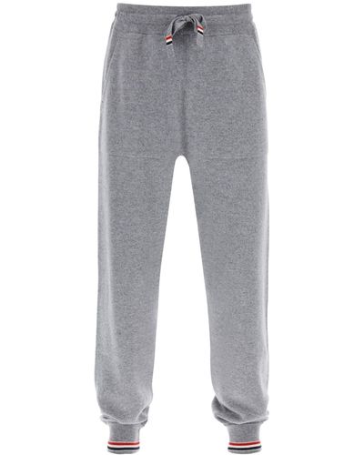 Thom Browne Cashmere Drawstring Trousers - Grey