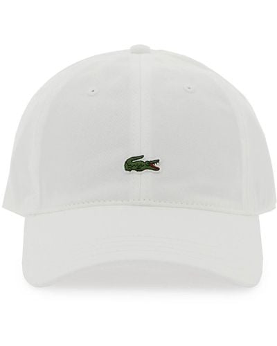 Lacoste Logo Patch Baseball Cap - White