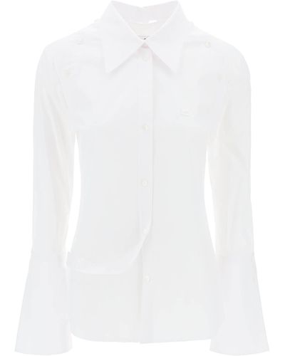 Courreges Courreges Modular Cotton Poplin Shirt - White