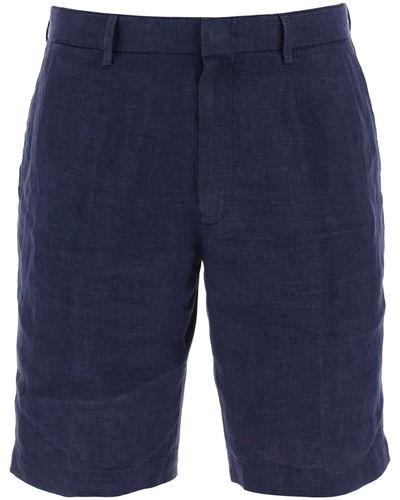 Zegna Linen Shorts - Blue