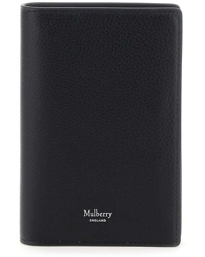 Mulberry Leather Passport Cover - Black