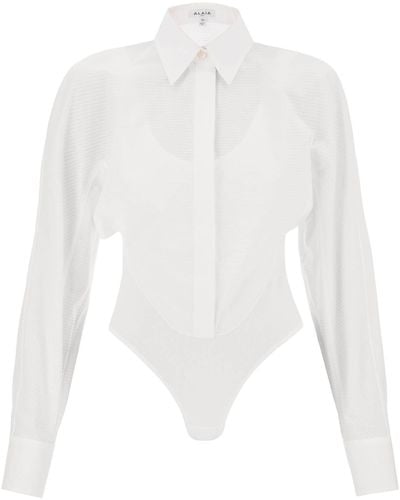 Alaïa Body Camicia Stratificata - Bianco
