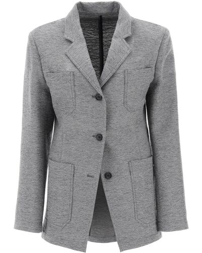 Totême Deconstructed Single Breasted Blazer - Gray