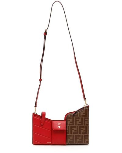 Fendi 3 Pockets Mini Bag - Red