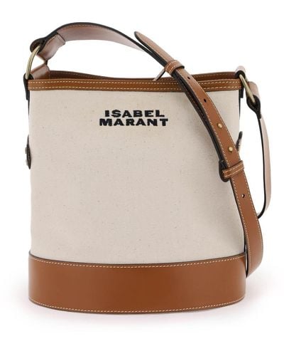 Isabel Marant Cotton Canvas Shoulder Bag - Natural