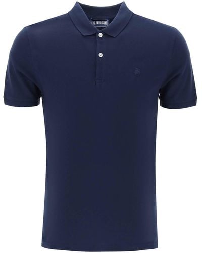Vilebrequin Regular Fit Cotton Polo Shirt - Blue