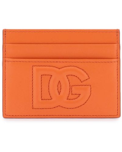 Dolce & Gabbana Porta Carte Con Logo - Arancione