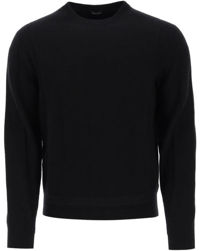 Zegna Wool Cashmere Sweater - Black