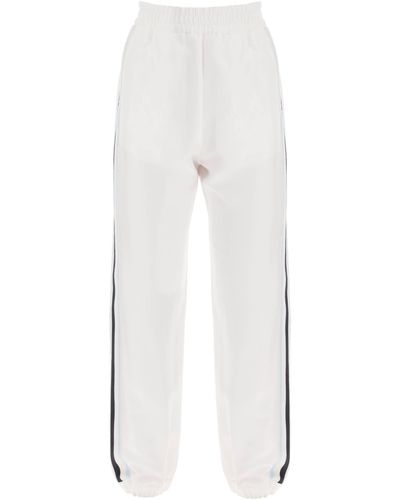 Moncler Logo Banded Sweatpants With - White