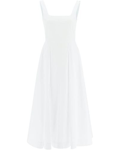 Sportmax 'fantino' Long Cotton Dress - White