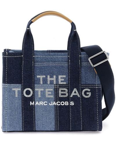 Marc Jacobs Borsa The Denim Small Tote Bag - Blu