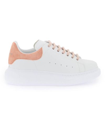 Alexander McQueen Oversized Sneakers With Clay Suede Spoilers - White