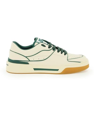 Dolce & Gabbana 'new Roma' Leather Trainers - Natural