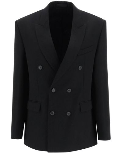 Wardrobe NYC Double-Breasted Blazer - Black