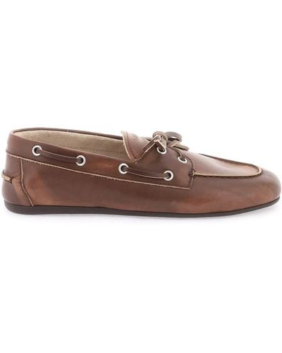 Miu Miu Patent Leather Moccasin - Brown