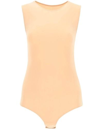 Maison Margiela Second Skin Sleeveless Lycra Bodysuit - Natural