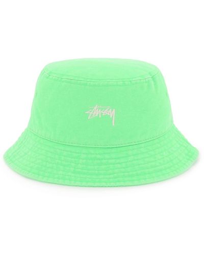 Stussy Stussy Washed Stock Bucket Hat - Green