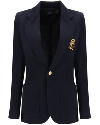 Polo ralph lauren knit cotton blazer deals