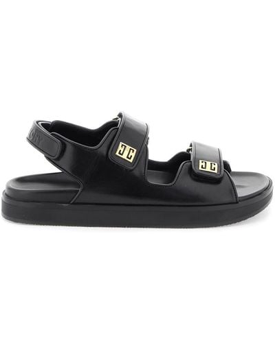 Givenchy Leather 4G Sandals - Black