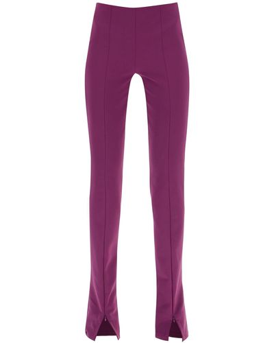 Sportmax 'Torre' Trousers With Slits - Purple