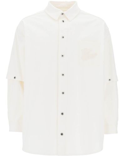Off-White c/o Virgil Abloh Convertible Overshirt With 90'S - White