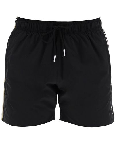 BOSS "Seaside Bermuda Shorts With Tr - Black