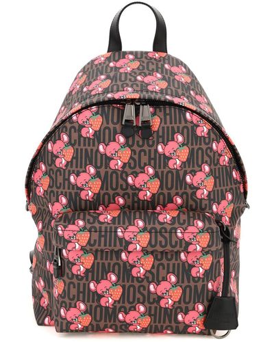 Moschino Illustrated Animals Backpack - Red