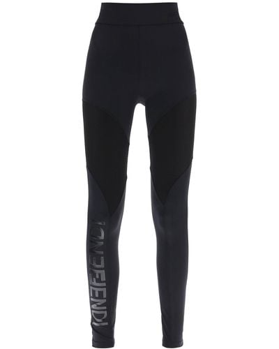Black Thermal leggings Jeans Fendi - Jeans FENDI KIDS BOTTLE