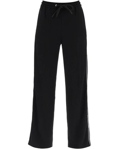 Moncler Sweatpants With Two-tone Bands - Black